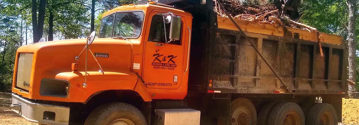 K and K Septic work truck